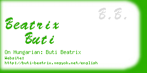 beatrix buti business card